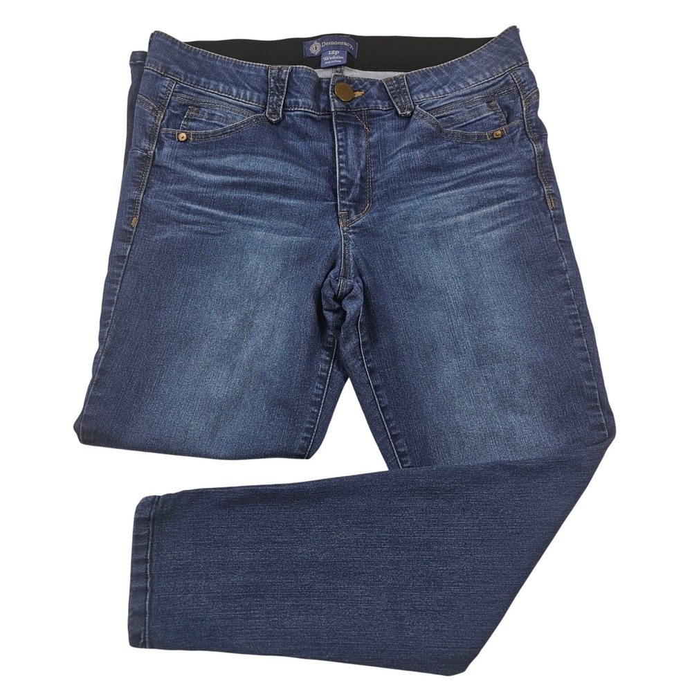 Democracy Ab solution Skinny Jeans 12P Dark Wash Blue Denim Petite BP1105BBV2